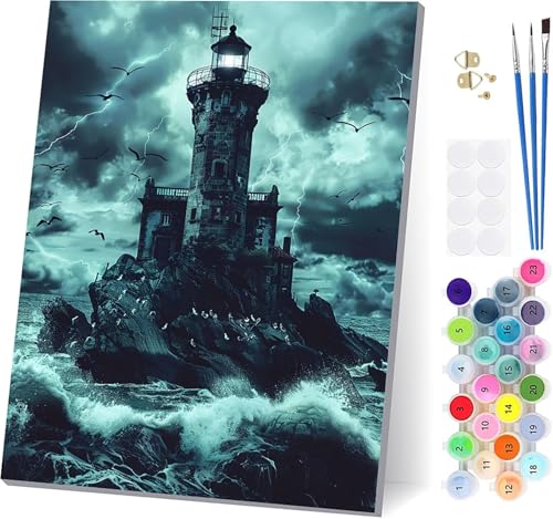 Malen Nach Zahlen Erwachsene Wasserturm, Malen Nach Zahlen Ozean, DIY Set Erwachsene Mit 3 Pinseln und Acrylfarbe Knitterfreie Leinwand, Paint by Numbers für Deko Wohnzimmer Geschenke 30x40cm G-2564 Malen Nach Zahlen Erwachsene Wasserturm, Malen Nach Zahlen Ozean, DIY Set Erwachsene Mit 3 Pinseln und Acrylfarbe Knitterfreie Leinwand, Paint by Numbers für Deko Wohnzimmer Geschenke 30x40cm G-2564 von LSPKKYOU