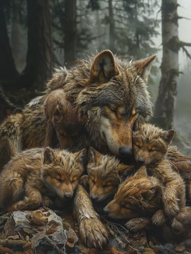 Malen Nach Zahlen Erwachsene Wolf, Malen Nach Zahlen Baum, Paint by Numbers DIY Handgemalt Ölgemälde Kit Mit 3 Pinsel und Acrylfarbe, Deko Wohnzimmer und Zimmer Deko, Geschenke 90x120 cm Z-9684 Malen Nach Zahlen Erwachsene Wolf, Malen Nach Zahlen Baum, Paint by Numbers DIY Handgemalt Ölgemälde Kit Mit 3 Pinsel und Acrylfarbe, Deko Wohnzimmer und Zimmer Deko, Geschenke 90x120 cm Z-9684 von LSPKKYOU