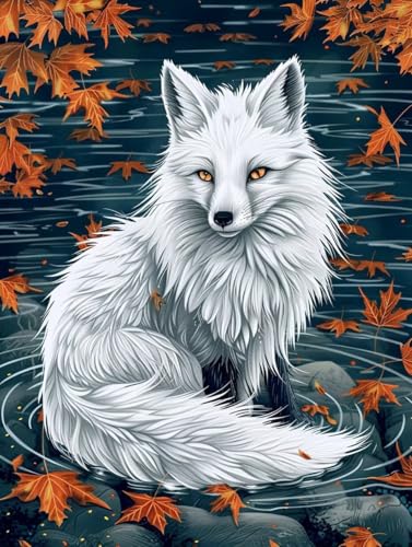 Malen Nach Zahlen Erwachsene Wolf, Malen Nach Zahlen Pflanzen, Paint by Numbers DIY Handgemalt Ölgemälde Kit Mit 3 Pinsel und Acrylfarbe, Deko Wohnzimmer und Zimmer Deko, Geschenke 50x65 cm L-7601 von LSPKKYOU
