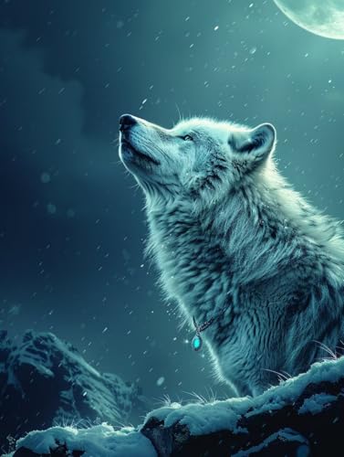 Malen Nach Zahlen Erwachsene Wolf, Malen Nach Zahlen Schneeszene, Paint by Numbers DIY Handgemalt Ölgemälde Kit Mit 3 Pinsel und Acrylfarbe, Deko Wohnzimmer und Zimmer Deko, Geschenke 40x50 cm 8-6006 Malen Nach Zahlen Erwachsene Wolf, Malen Nach Zahlen Schneeszene, Paint by Numbers DIY Handgemalt Ölgemälde Kit Mit 3 Pinsel und Acrylfarbe, Deko Wohnzimmer und Zimmer Deko, Geschenke 40x50 cm 8-6006 von LSPKKYOU