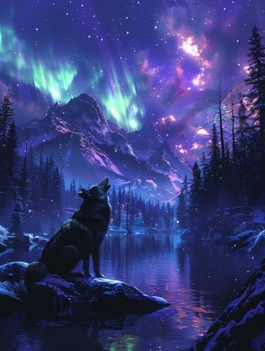 Malen Nach Zahlen Erwachsene Wolf Malen Nach Zahlen, Paint by Numbers Adult Landschaft, DIY Set Erwachsene Handgemalt Ölgemälde mit Pinseln und Acrylfarben, für Deko Wohnzimmer 100x130 cm H-8999 Malen Nach Zahlen Erwachsene Wolf Malen Nach Zahlen, Paint by Numbers Adult Landschaft, DIY Set Erwachsene Handgemalt Ölgemälde mit Pinseln und Acrylfarben, für Deko Wohnzimmer 100x130 cm H-8999 von LSPKKYOU
