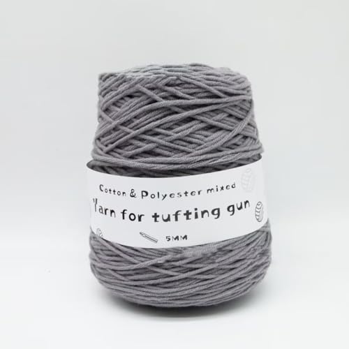 LSQXSS 458 g Knäuel-Tuftgarn, professionelles 8-fach getuftetes Garn zum Tuften von Teppichen, Stanznadel, 5 mm dickes Poke-Stickgarn, gemischtes Nähgarn aus Polyester-Baumwolle von LSQXSS