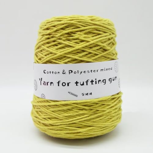 LSQXSS 458 g Knäuel-Tuftgarn, professionelles 8-fach getuftetes Garn zum Tuften von Teppichen, Stanznadel, 5 mm dickes Poke-Stickgarn, gemischtes Nähgarn aus Polyester-Baumwolle von LSQXSS