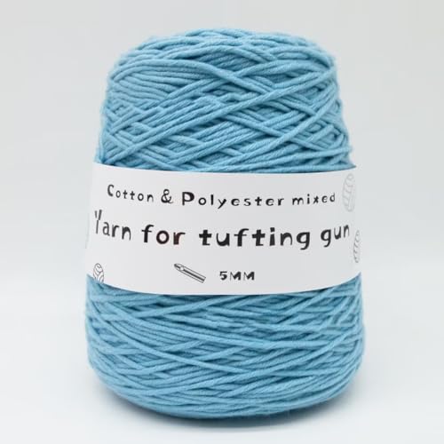 LSQXSS 458 g Knäuel-Tuftgarn, professionelles 8-fach getuftetes Garn zum Tuften von Teppichen, Stanznadel, 5 mm dickes Poke-Stickgarn, gemischtes Nähgarn aus Polyester-Baumwolle von LSQXSS