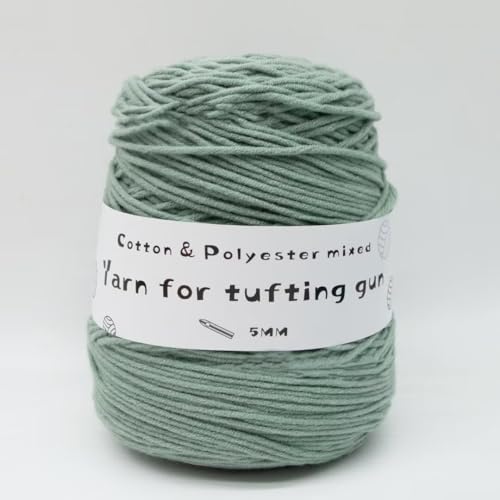 LSQXSS 458 g Knäuel-Tuftgarn, professionelles 8-fach getuftetes Garn zum Tuften von Teppichen, Stanznadel, 5 mm dickes Poke-Stickgarn, gemischtes Nähgarn aus Polyester-Baumwolle von LSQXSS