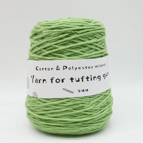 LSQXSS 458 g Knäuel-Tuftgarn, professionelles 8-fach getuftetes Garn zum Tuften von Teppichen, Stanznadel, 5 mm dickes Poke-Stickgarn, gemischtes Nähgarn aus Polyester-Baumwolle von LSQXSS