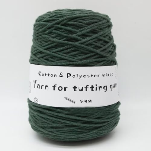 LSQXSS 458 g Knäuel-Tuftgarn, professionelles 8-fach getuftetes Garn zum Tuften von Teppichen, Stanznadel, 5 mm dickes Poke-Stickgarn, gemischtes Nähgarn aus Polyester-Baumwolle von LSQXSS