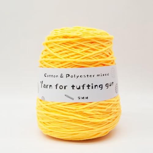 LSQXSS 458 g Knäuel-Tuftgarn, professionelles 8-fach getuftetes Garn zum Tuften von Teppichen, Stanznadel, 5 mm dickes Poke-Stickgarn, gemischtes Nähgarn aus Polyester-Baumwolle von LSQXSS