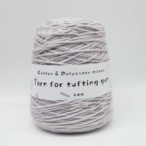 LSQXSS 458 g Knäuel-Tuftgarn, professionelles 8-fach getuftetes Garn zum Tuften von Teppichen, Stanznadel, 5 mm dickes Poke-Stickgarn, gemischtes Nähgarn aus Polyester-Baumwolle von LSQXSS