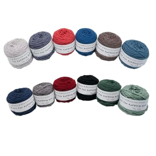Tufting-Pistolengarn,strapazierfähiges Mischwollknäuel aus Polyester und Baumwolle,100g Strick-Häkel-Stickgarn,48 Farben getuftetes Garn,100 Meter pro Rolle,8-fädiges Garn zum Tuften von Teppichen Tufting-Pistolengarn,strapazierfähiges Mischwollknäuel aus Polyester und Baumwolle,100g Strick-Häkel-Stickgarn,48 Farben getuftetes Garn,100 Meter pro Rolle,8-fädiges Garn zum Tuften von Teppichen von LSQXSS