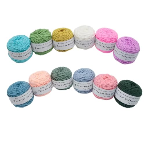 Tufting-Pistolengarn,strapazierfähiges Mischwollknäuel aus Polyester und Baumwolle,100g Strick-Häkel-Stickgarn,48 Farben getuftetes Garn,100 Meter pro Rolle,8-fädiges Garn zum Tuften von Teppichen Tufting-Pistolengarn,strapazierfähiges Mischwollknäuel aus Polyester und Baumwolle,100g Strick-Häkel-Stickgarn,48 Farben getuftetes Garn,100 Meter pro Rolle,8-fädiges Garn zum Tuften von Teppichen von LSQXSS