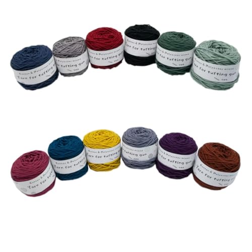 Tufting-Pistolengarn,strapazierfähiges Mischwollknäuel aus Polyester und Baumwolle,100g Strick-Häkel-Stickgarn,48 Farben getuftetes Garn,100 Meter pro Rolle,8-fädiges Garn zum Tuften von Teppichen Tufting-Pistolengarn,strapazierfähiges Mischwollknäuel aus Polyester und Baumwolle,100g Strick-Häkel-Stickgarn,48 Farben getuftetes Garn,100 Meter pro Rolle,8-fädiges Garn zum Tuften von Teppichen von LSQXSS