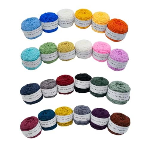 Tufting-Pistolengarn,strapazierfähiges Mischwollknäuel aus Polyester und Baumwolle,100g Strick-Häkel-Stickgarn,48 Farben getuftetes Garn,100 Meter pro Rolle,8-fädiges Garn zum Tuften von Teppichen Tufting-Pistolengarn,strapazierfähiges Mischwollknäuel aus Polyester und Baumwolle,100g Strick-Häkel-Stickgarn,48 Farben getuftetes Garn,100 Meter pro Rolle,8-fädiges Garn zum Tuften von Teppichen von LSQXSS