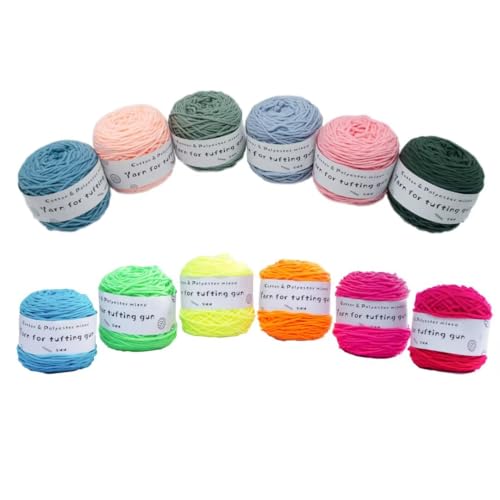 Tufting-Pistolengarn,strapazierfähiges Mischwollknäuel aus Polyester und Baumwolle,100g Strick-Häkel-Stickgarn,48 Farben getuftetes Garn,100 Meter pro Rolle,8-fädiges Garn zum Tuften von Teppichen Tufting-Pistolengarn,strapazierfähiges Mischwollknäuel aus Polyester und Baumwolle,100g Strick-Häkel-Stickgarn,48 Farben getuftetes Garn,100 Meter pro Rolle,8-fädiges Garn zum Tuften von Teppichen von LSQXSS
