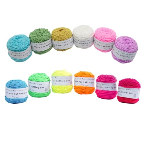 Tufting-Pistolengarn,strapazierfähiges Mischwollknäuel aus Polyester und Baumwolle,100g Strick-Häkel-Stickgarn,48 Farben getuftetes Garn,100 Meter pro Rolle,8-fädiges Garn zum Tuften von Teppichen Tufting-Pistolengarn,strapazierfähiges Mischwollknäuel aus Polyester und Baumwolle,100g Strick-Häkel-Stickgarn,48 Farben getuftetes Garn,100 Meter pro Rolle,8-fädiges Garn zum Tuften von Teppichen von LSQXSS