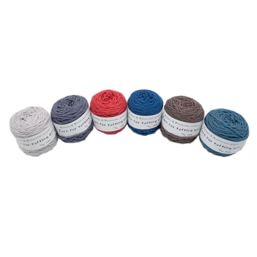 Tufting-Pistolengarn,strapazierfähiges Mischwollknäuel aus Polyester und Baumwolle,100g Strick-Häkel-Stickgarn,48 Farben getuftetes Garn,100 Meter pro Rolle,8-fädiges Garn zum Tuften von Teppichen Tufting-Pistolengarn,strapazierfähiges Mischwollknäuel aus Polyester und Baumwolle,100g Strick-Häkel-Stickgarn,48 Farben getuftetes Garn,100 Meter pro Rolle,8-fädiges Garn zum Tuften von Teppichen von LSQXSS