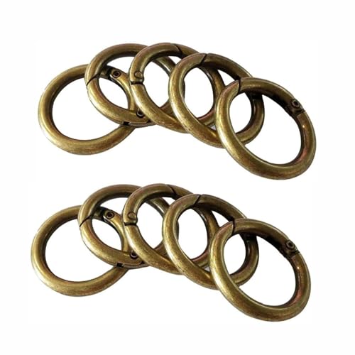 LSRVNM 10 Stück 38mm Runde Karabinerhaken, Sehr Robust Zinklegierung Runde Karabiner Ring Karabinerhaken Rund Karabiner Rund O Ring für Schlüsselanhänger, Tasche, Schmuck, Bastelarbeiten (Bronzer) LSRVNM 10 Stück 38mm Runde Karabinerhaken, Sehr Robust Zinklegierung Runde Karabiner Ring Karabinerhaken Rund Karabiner Rund O Ring für Schlüsselanhänger, Tasche, Schmuck, Bastelarbeiten (Bronzer) von LSRVNM