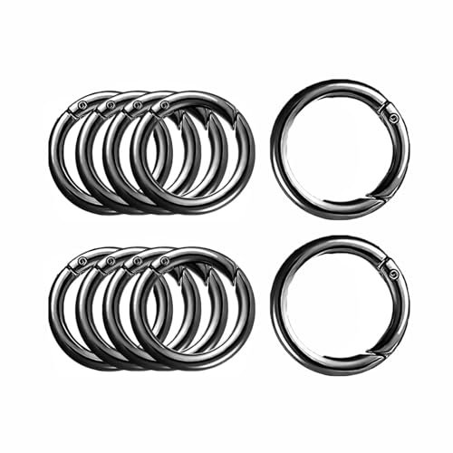 LSRVNM 10 Stück 38mm Runde Karabinerhaken, Sehr Robust Zinklegierung Runde Karabiner Ring Karabinerhaken Rund Karabiner Rund O Ring für Schlüsselanhänger, Tasche, Schmuck, Bastelarbeiten (Waffenfarbe) LSRVNM 10 Stück 38mm Runde Karabinerhaken, Sehr Robust Zinklegierung Runde Karabiner Ring Karabinerhaken Rund Karabiner Rund O Ring für Schlüsselanhänger, Tasche, Schmuck, Bastelarbeiten (Waffenfarbe) von LSRVNM