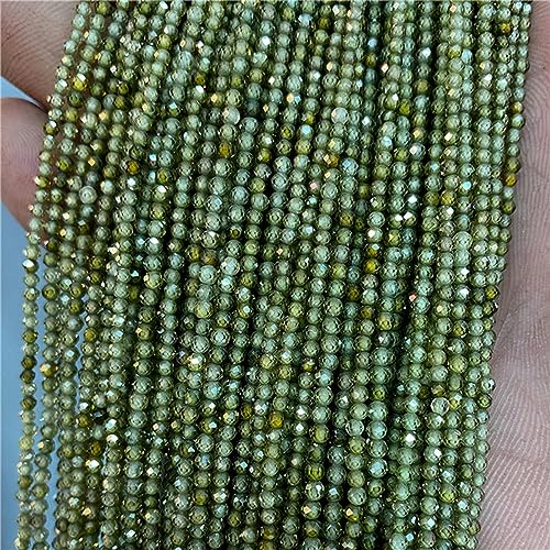 2 mm 3 mm 4 mm facettierte Naturstein-Quarz-Kristallperlen, runde Zirkon-Aquamarin-Perlen für DIY-Schmuckherstellung, 38,1 cm Strang, 7 grüne Zirkone, 2 mm, ca. 175 Perlen 2 mm 3 mm 4 mm facettierte Naturstein-Quarz-Kristallperlen, runde Zirkon-Aquamarin-Perlen für DIY-Schmuckherstellung, 38,1 cm Strang, 7 grüne Zirkone, 2 mm, ca. 175 Perlen von LSYLXBAI