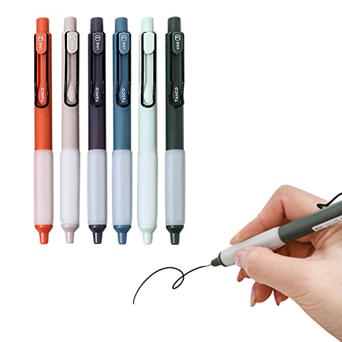 LSYYSL 6 x einziehbare Gel-Kugelschreiber, 0,5 mm schwarze Gelstifte, Tinte schnell trocknend und glatt, Büro- und Schulbedarf, erhältlich zum Skizzieren, Zeichnen, Illustration und Notizen von LSYYSL