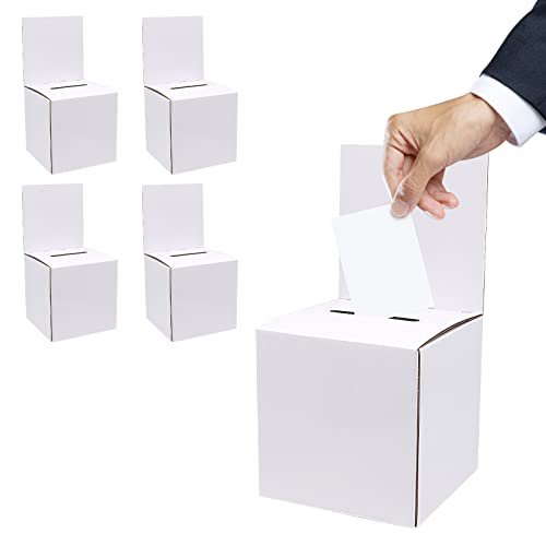 5 Stück Wahlurne Weiße Glänzende Kartonschachteln mit Schlitz Charity-Boxen Vorschlagsbox mit abnehmbarem Kopfteil Tombola Spendenboxen für Fundraising Sammeln Abstimmen 5 Stück Wahlurne Weiße Glänzende Kartonschachteln mit Schlitz Charity-Boxen Vorschlagsbox mit abnehmbarem Kopfteil Tombola Spendenboxen für Fundraising Sammeln Abstimmen von LTHERMELK