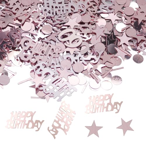 Konfetti zum 60. Geburtstag, Tischdekoration, 60. Geburtstag, Roségold, Metallic-Folie, Pailletten, Tischstreuer, Streusel für Jahr, Party, Jahrestag, Party-Dekorationen, 20 g von LTISHABILTD