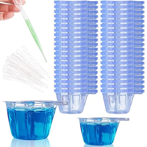 100 Stück 40 ml Kunststoff-Einwegbecher-Spender und 25 Stück 3 ml Tropfer Silikonharzformen Kit für DIY Epoxidharz Schmuckherstellung Werkzeuge 100 Stück 40 ml Kunststoff-Einwegbecher-Spender und 25 Stück 3 ml Tropfer Silikonharzformen Kit für DIY Epoxidharz Schmuckherstellung Werkzeuge von LTKJ