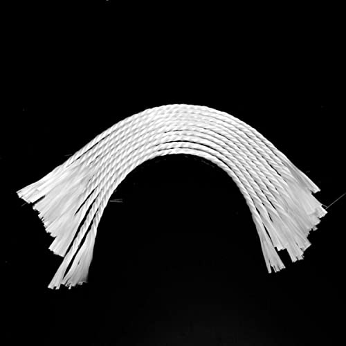 10 Stück 19 cm lange Ersatzdochte aus Fiberglas, 3 mm breit, Kerzendochte für DIY-Öllampen, Bastelzubehör, Kerzenherstellung von LTKJ