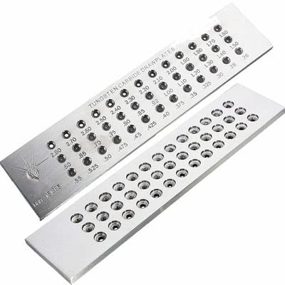 LTKJ 39 Löcher Wolframkarbid-Zugplatte für Schmuckherstellung, Runde Form, 0,26–2,80 mm, Silber LTKJ 39 Löcher Wolframkarbid-Zugplatte für Schmuckherstellung, Runde Form, 0,26–2,80 mm, Silber von LTKJ