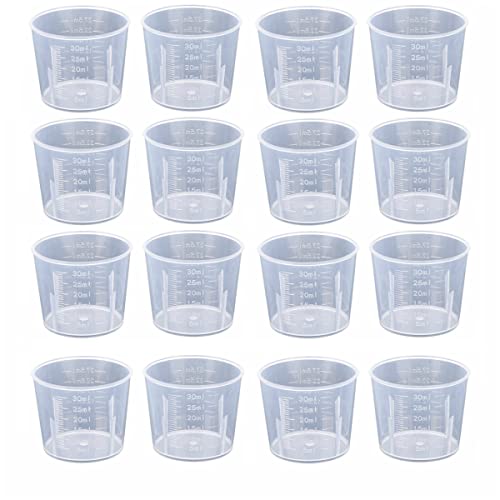 50 Stück 30 ml Kunststoff-Rührbecher, Messbecher, transparent, wiederverwendbar, Mischbecher zum Mischen von Harzfarbe, Flecken, Epoxidharz 50 Stück 30 ml Kunststoff-Rührbecher, Messbecher, transparent, wiederverwendbar, Mischbecher zum Mischen von Harzfarbe, Flecken, Epoxidharz von SKYPRO