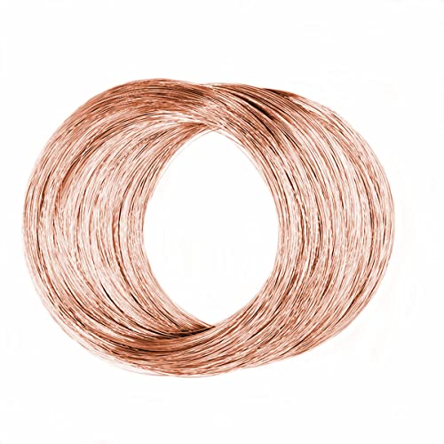 99,5 % reiner Kupferdraht, runder blanker Kupferdraht, 24 Gauge, zur Schmuckherstellung, Perlen, Blumen-Basteldraht (Länge 90 cm) von SKYPRO