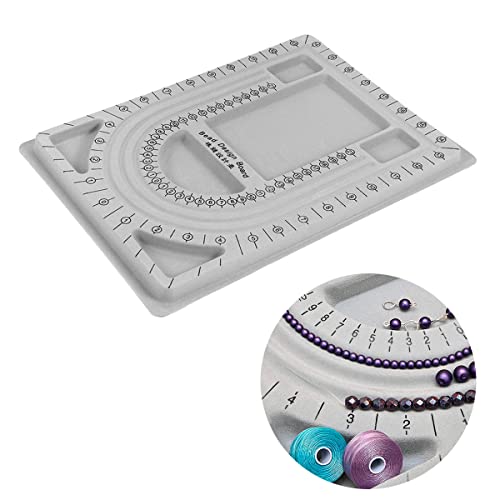 Perlen-Designbrett, 24 x 32 cm, grau, beflockt, für DIY-Armbänder, Halsketten, Perlenschmuck Perlen-Designbrett, 24 x 32 cm, grau, beflockt, für DIY-Armbänder, Halsketten, Perlenschmuck von LTKJ
