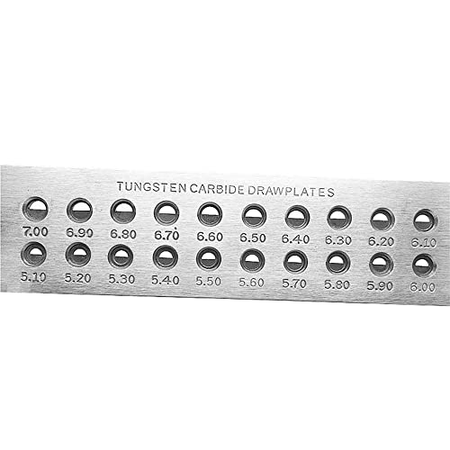 Wolframkarbiddraht, 20 Löcher, für Schmuckherstellung, halbrund, 5,1 - 7,0 mm Wolframkarbiddraht, 20 Löcher, für Schmuckherstellung, halbrund, 5,1 - 7,0 mm von LTKJ