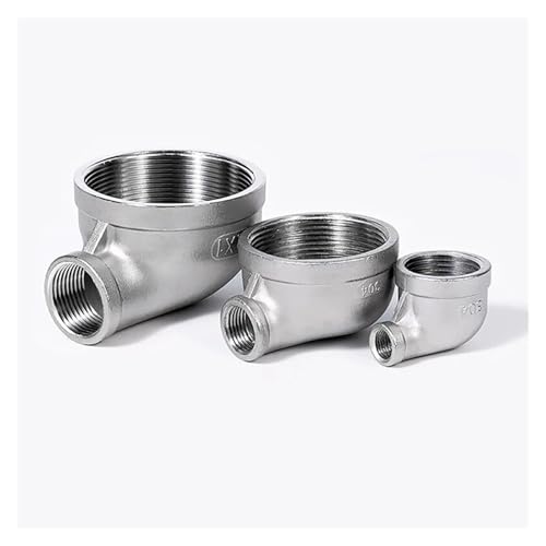LTRAJUYNH 1PC 2" to 1-1/4" BSP Female Thread Reducer 90 Degree Elbow 304 Stainless Steel Angled Plumbing Adapter LTRAJUYNH 1PC 2" to 1-1/4" BSP Female Thread Reducer 90 Degree Elbow 304 Stainless Steel Angled Plumbing Adapter von LTRAJUYNH