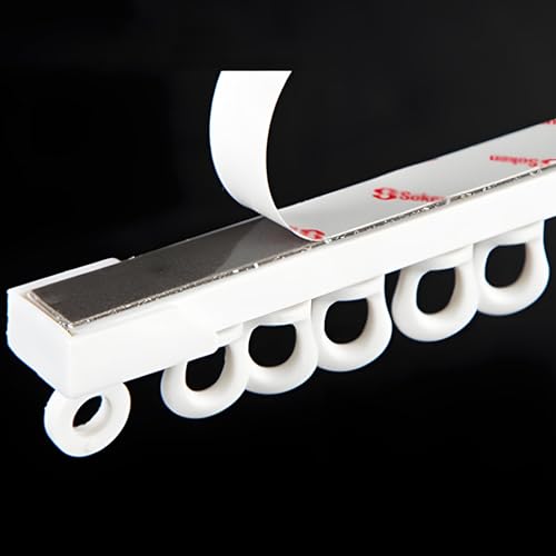 Selbstklebende Gardinenschiene (40–300 Cm) Raumteiler Für Decke Oder Wand – Ohne Bohren – Schiebevorhangschiene Für Wohnmobil, Wohnwagen Und Zuhause(Ceiling,3.3ft/100cm) von LTSRLL