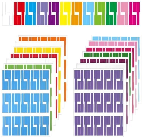 840 Stück Kabelbeschriftung, 12 Farben Kabeletiketten Selbstklebend, wasserdicht und reißfest, A4 Format für einfaches Beschriften, perfekt für Netzwerk und Strom, lösemittelbeständig und langlebig 840 Stück Kabelbeschriftung, 12 Farben Kabeletiketten Selbstklebend, wasserdicht und reißfest, A4 Format für einfaches Beschriften, perfekt für Netzwerk und Strom, lösemittelbeständig und langlebig von LTSVBO