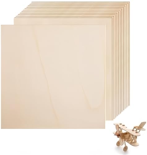 Sperrholzplatte, 5 Stück Sperrholz, 1.5mm Lindensperrholz Holz Platten,Linde Sperrholz, Dünne Holz-Zuschnitte, Holzplatten für für DIY Holzarbeiten, Laserbearbeitung, Brandmalerei, Deko, Gemälde von LTSVBO