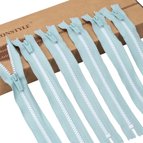 LTWHOME INOTIONSTYLE Bio-basierter Reißverschluss 22 CM #5 Mintgrün Kunststoff Reißverschluss für Reise Makeup Taschen 6 Stück 22D084460 LTWHOME INOTIONSTYLE Bio-basierter Reißverschluss 22 CM #5 Mintgrün Kunststoff Reißverschluss für Reise Makeup Taschen 6 Stück 22D084460 von LTWHOME