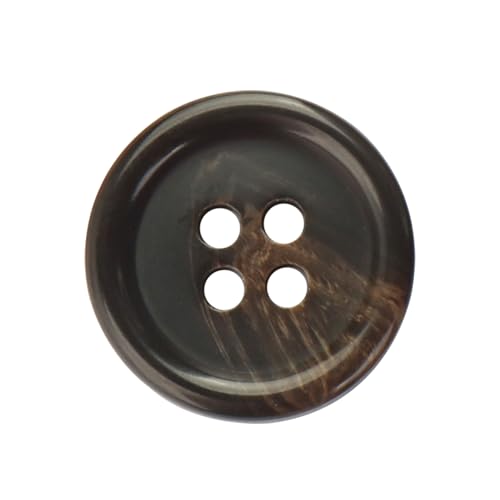 LTWHOME INOTIONSTYLE OEKO-TEX® Premium Knopf set 15mm 4-Loch-Knöpfe für Doppelreihige Anzüge Dunkelbraun 200 Stück IDD05232K von LTWHOME