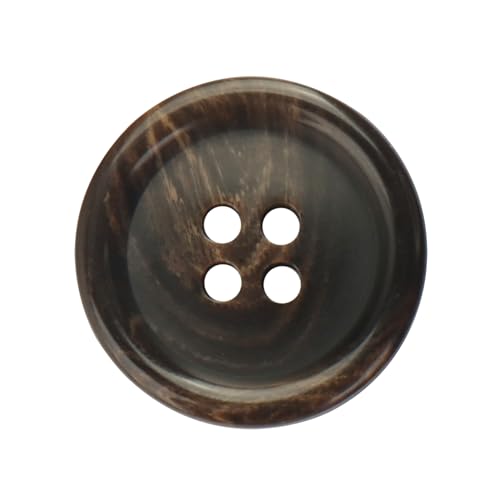 LTWHOME INOTIONSTYLE OEKO-TEX® Premium Knopf set 20mm 4-Loch-Knöpfe für Doppelreihige Anzüge Dunkelbraun 200 Stück IDD05232K von LTWHOME