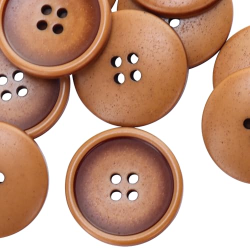 LTWHOME INOTIONSTYLE Ökologische Knöpfe aus Recycelmaterial 25mm/40L 4-Loch-Knöpfe für Vintage-Mäntel Braun 54 Stück ADS13113FK LTWHOME INOTIONSTYLE Ökologische Knöpfe aus Recycelmaterial 25mm/40L 4-Loch-Knöpfe für Vintage-Mäntel Braun 54 Stück ADS13113FK von LTWHOME