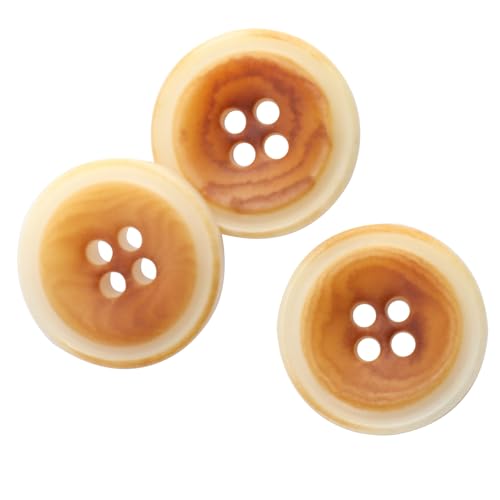 LTWHOME INOTIONSTYLE Premium Knopf 15mm/24L 4-Loch Elfenbein-Nuss-Knopf für Pullover Beige Braun 18 Stück JADT00175K LTWHOME INOTIONSTYLE Premium Knopf 15mm/24L 4-Loch Elfenbein-Nuss-Knopf für Pullover Beige Braun 18 Stück JADT00175K von LTWHOME