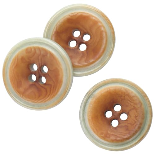 LTWHOME INOTIONSTYLE Premium Knopf 20mm/32L 4-Loch Elfenbein-Nuss-Knopf für Mäntel Oliv Braun 18 Stück JADT00175K LTWHOME INOTIONSTYLE Premium Knopf 20mm/32L 4-Loch Elfenbein-Nuss-Knopf für Mäntel Oliv Braun 18 Stück JADT00175K von LTWHOME