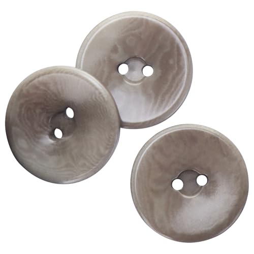 LTWHOME INOTIONSTYLE Premium Knopf 25mm/40L 2-Loch Elfenbein-Nuss-Knopf für Mäntel, Mode & Nähen Grau 18 Stück JAD00174K LTWHOME INOTIONSTYLE Premium Knopf 25mm/40L 2-Loch Elfenbein-Nuss-Knopf für Mäntel, Mode & Nähen Grau 18 Stück JAD00174K von LTWHOME
