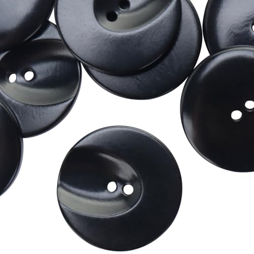 LTWHOME INOTIONSTYLE Premium Knopf 25mm/40L 2-Loch Elfenbein-Nuss-Knopf für Mäntel Schwarz 54 Stück JAGF00036K LTWHOME INOTIONSTYLE Premium Knopf 25mm/40L 2-Loch Elfenbein-Nuss-Knopf für Mäntel Schwarz 54 Stück JAGF00036K von LTWHOME