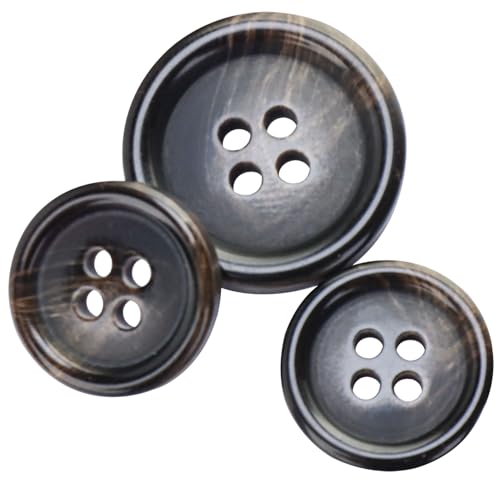 LTWHOME INOTIONSTYLE Premium Knopf-Set 15/20mm 4-Loch-Knöpfe für Doppelreihige Anzüge Dunkelbraun 22 Stück IDD05232K LTWHOME INOTIONSTYLE Premium Knopf-Set 15/20mm 4-Loch-Knöpfe für Doppelreihige Anzüge Dunkelbraun 22 Stück IDD05232K von LTWHOME