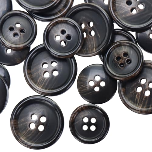 LTWHOME INOTIONSTYLE Premium Knopf-Set 15/20mm 4-Loch-Knöpfe für Doppelreihige Anzüge Dunkelbraun 66 Stück IDD05232K LTWHOME INOTIONSTYLE Premium Knopf-Set 15/20mm 4-Loch-Knöpfe für Doppelreihige Anzüge Dunkelbraun 66 Stück IDD05232K von LTWHOME