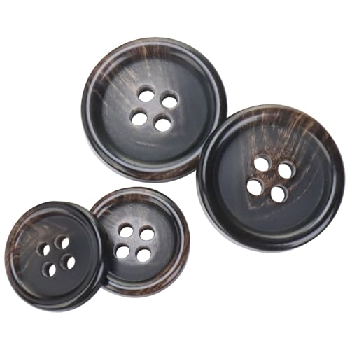 LTWHOME INOTIONSTYLE Premium Knopf-Set 15/20mm 4-Loch-Knöpfe für Männer Anzug Dunkelbraun 30 Stück IDD05232K LTWHOME INOTIONSTYLE Premium Knopf-Set 15/20mm 4-Loch-Knöpfe für Männer Anzug Dunkelbraun 30 Stück IDD05232K von LTWHOME