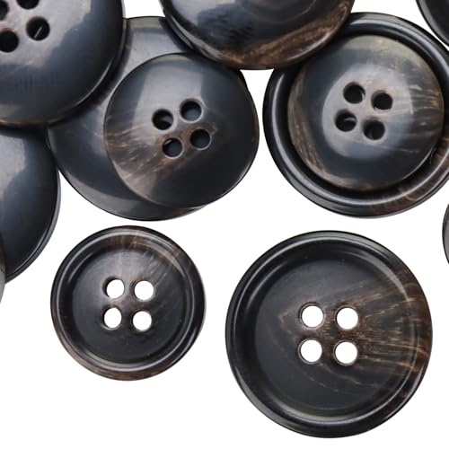 LTWHOME INOTIONSTYLE Premium Knopf-Set 15/20mm 4-Loch-Knöpfe für Männer Anzug Dunkelbraun 90 Stück IDD05232K LTWHOME INOTIONSTYLE Premium Knopf-Set 15/20mm 4-Loch-Knöpfe für Männer Anzug Dunkelbraun 90 Stück IDD05232K von LTWHOME