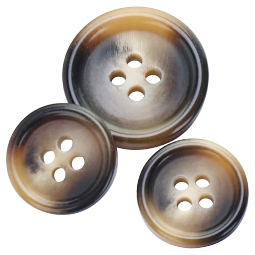 LTWHOME INOTIONSTYLE Premium Knopf-Set 15/20mm 4-Loch-Knöpfe für lässige Anzüge Hellbraun 22 Stück IDD05232K LTWHOME INOTIONSTYLE Premium Knopf-Set 15/20mm 4-Loch-Knöpfe für lässige Anzüge Hellbraun 22 Stück IDD05232K von LTWHOME